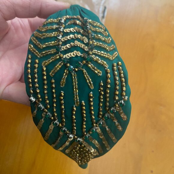 Namjosh Green and Gold Headband - Picture 1 of 5